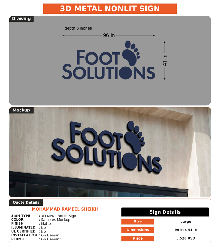 CUSTOM MOCKUP SIGN FOR Mohammad Rameel Sheikh