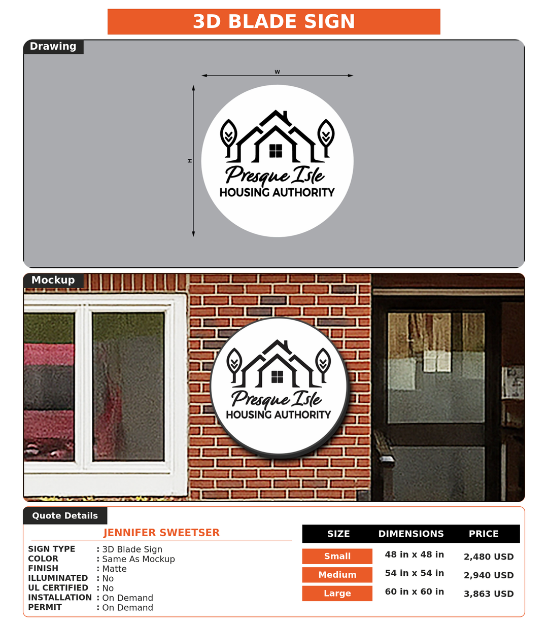 CUSTOM MOCKUP SIGN FOR Jennifer Sweetser