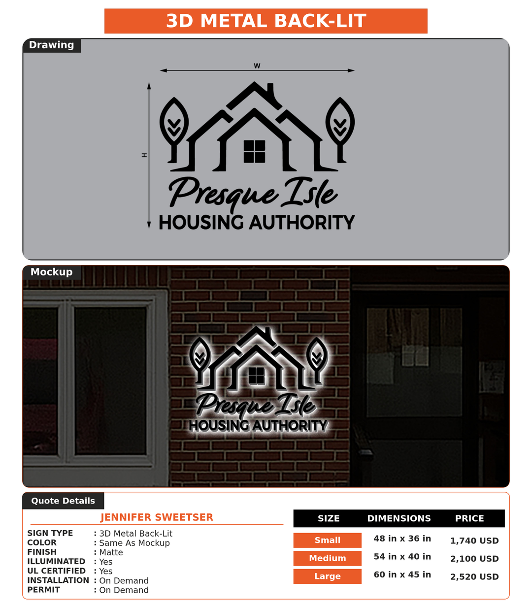 CUSTOM MOCKUP SIGN FOR Jennifer Sweetser