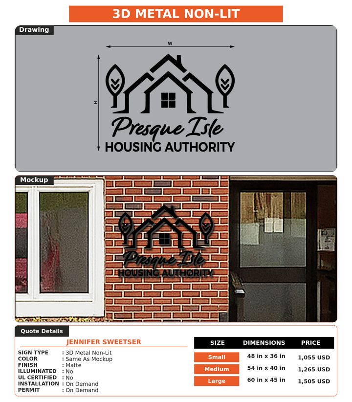 CUSTOM MOCKUP SIGN FOR Jennifer Sweetser