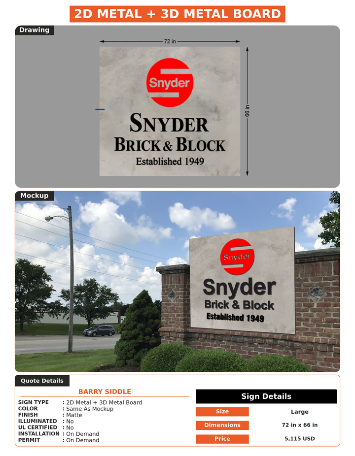 CUSTOM MOCKUP SIGN FOR BARRY SIDDLE