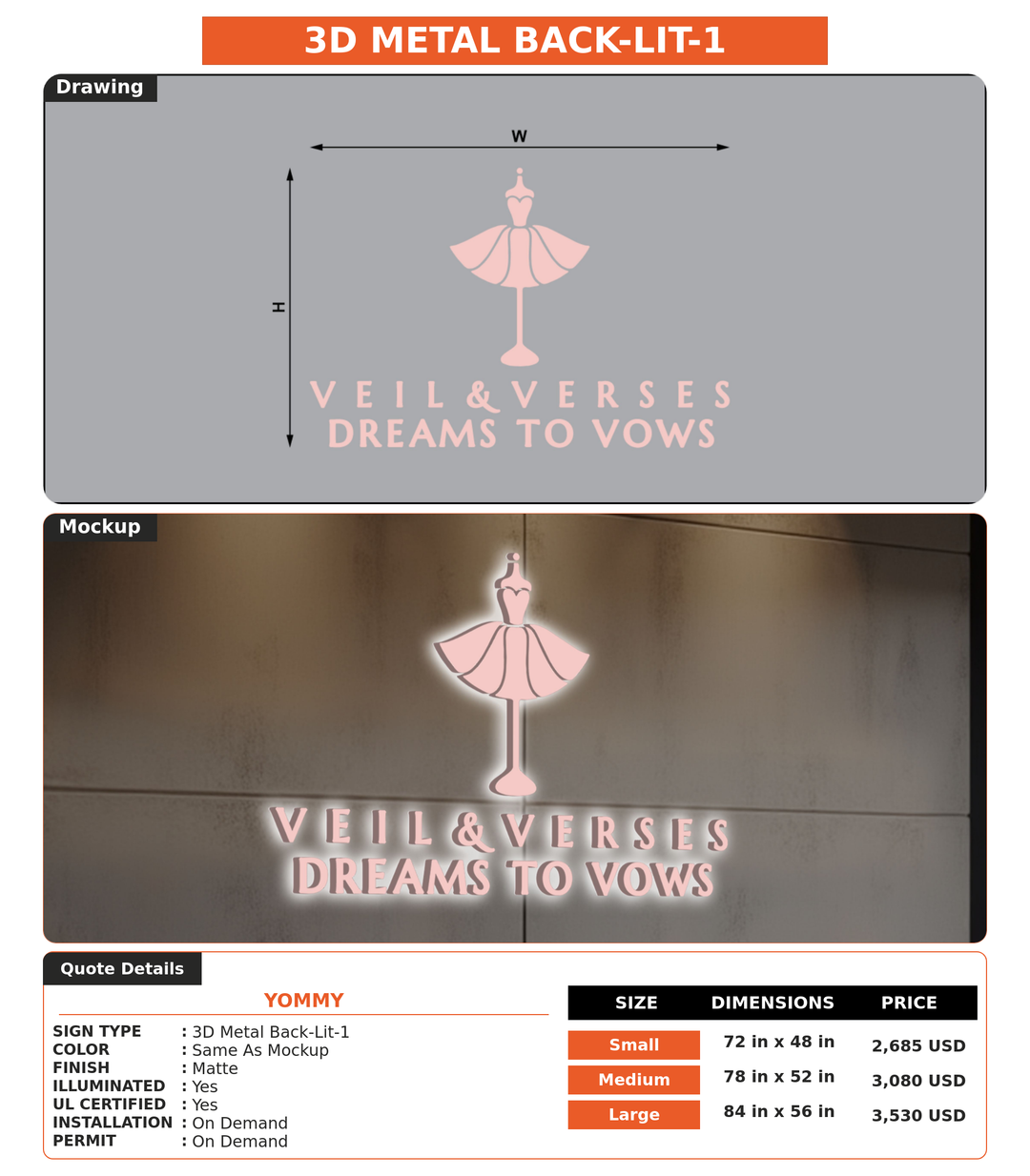CUSTOM MOCKUP SIGN FOR Yommy