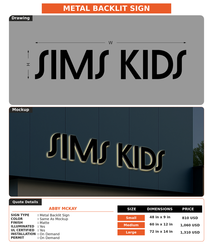 CUSTOM MOCKUP SIGN FOR Abby McKay