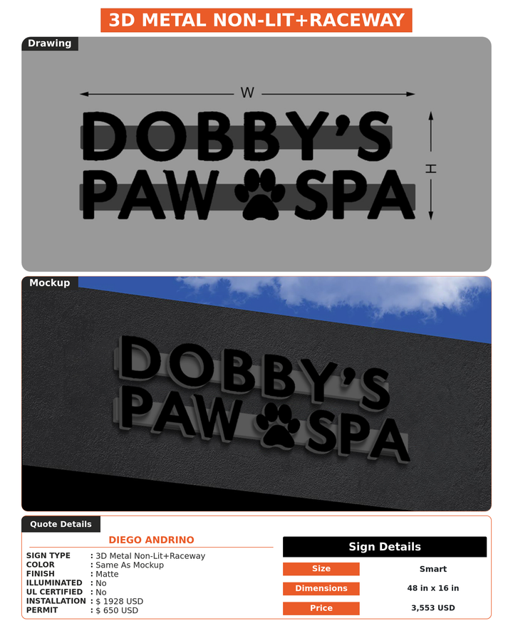 CUSTOM MOCKUP SIGN FOR Diego Andrino
