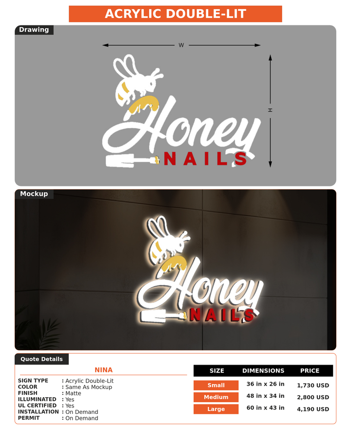 CUSTOM MOCKUP SIGN FOR Nina