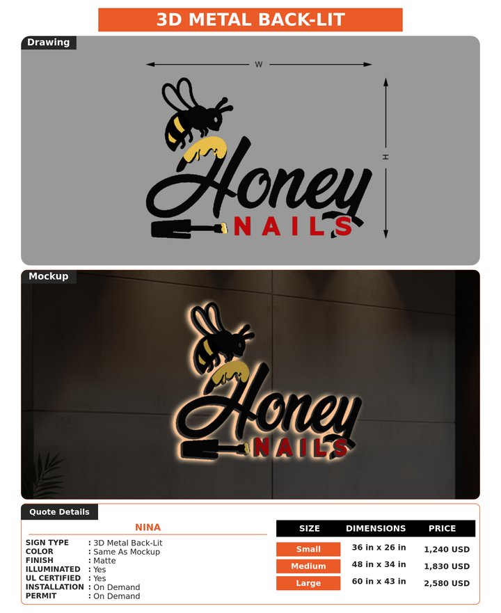 CUSTOM MOCKUP SIGN FOR Nina