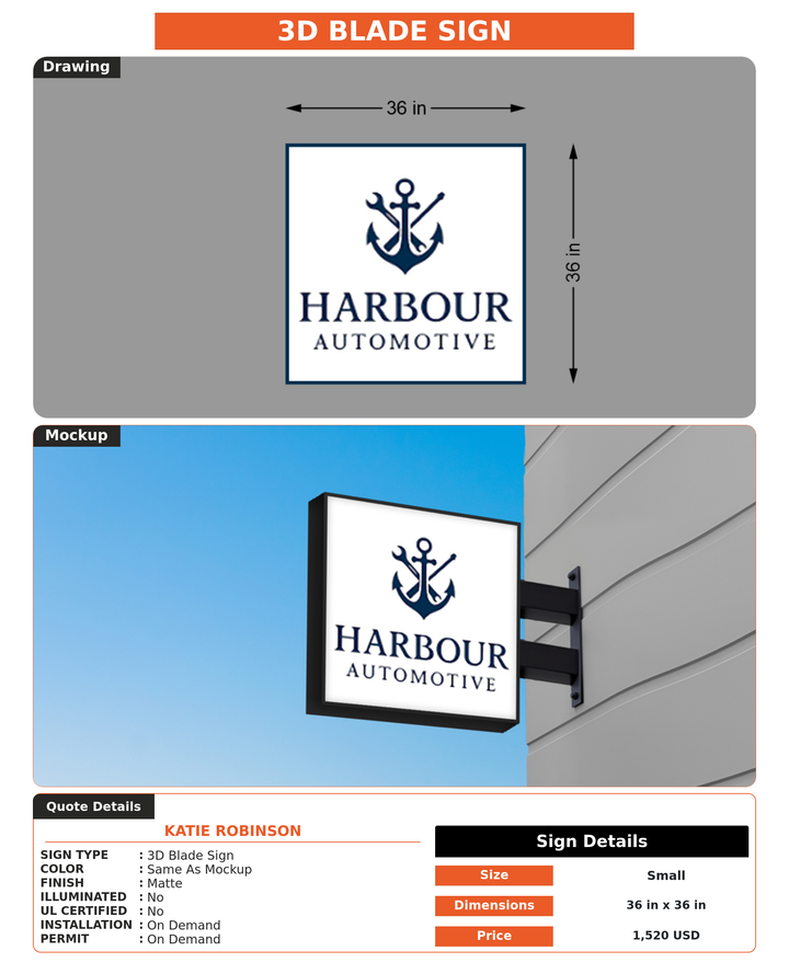 CUSTOM MOCKUP SIGN FOR Katie Robinson