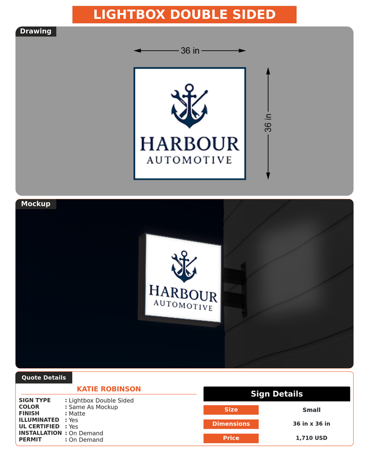CUSTOM MOCKUP SIGN FOR Katie Robinson