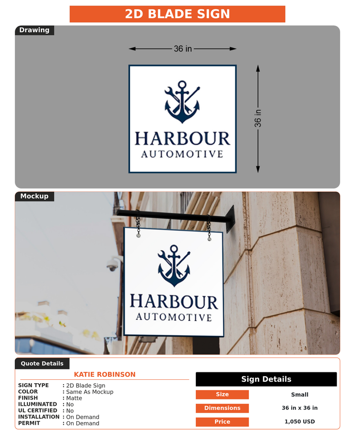 CUSTOM MOCKUP SIGN FOR Katie Robinson