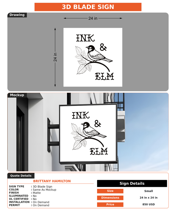 CUSTOM MOCKUP SIGN FOR Brittany Hamilton