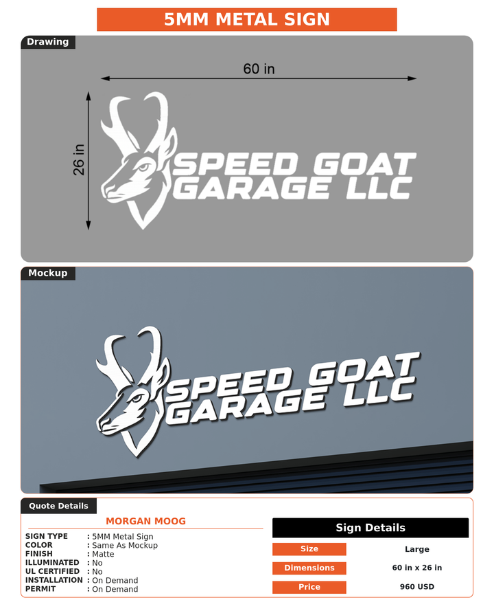 CUSTOM MOCKUP SIGN FOR Morgan Moog