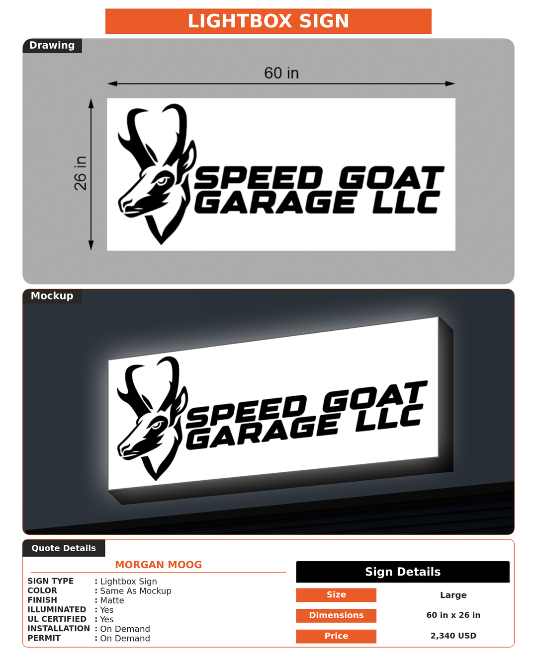 CUSTOM MOCKUP SIGN FOR Morgan Moog