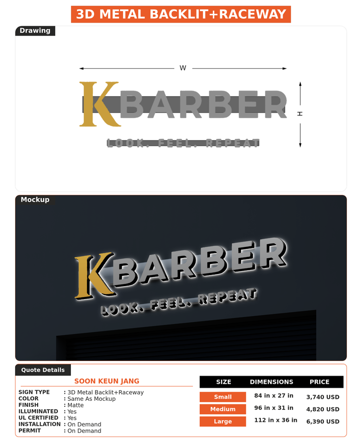 CUSTOM MOCKUP SIGN FOR Soon Keun Jang
