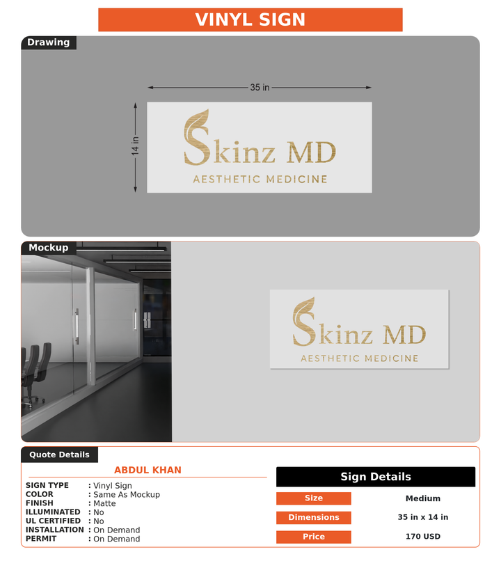 CUSTOM MOCKUP SIGN FOR Abdul Khan