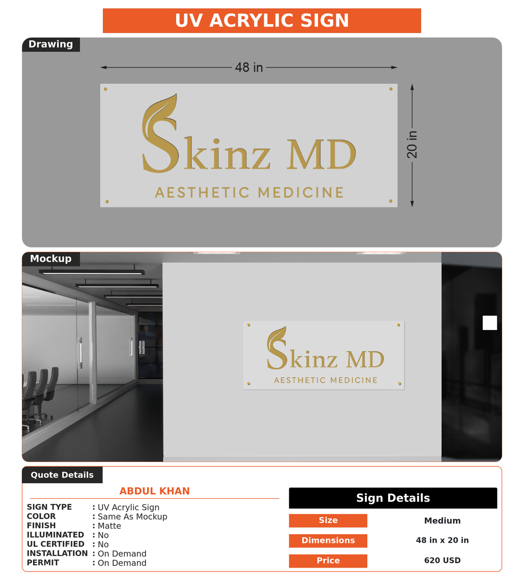 CUSTOM MOCKUP SIGN FOR Abdul Khan