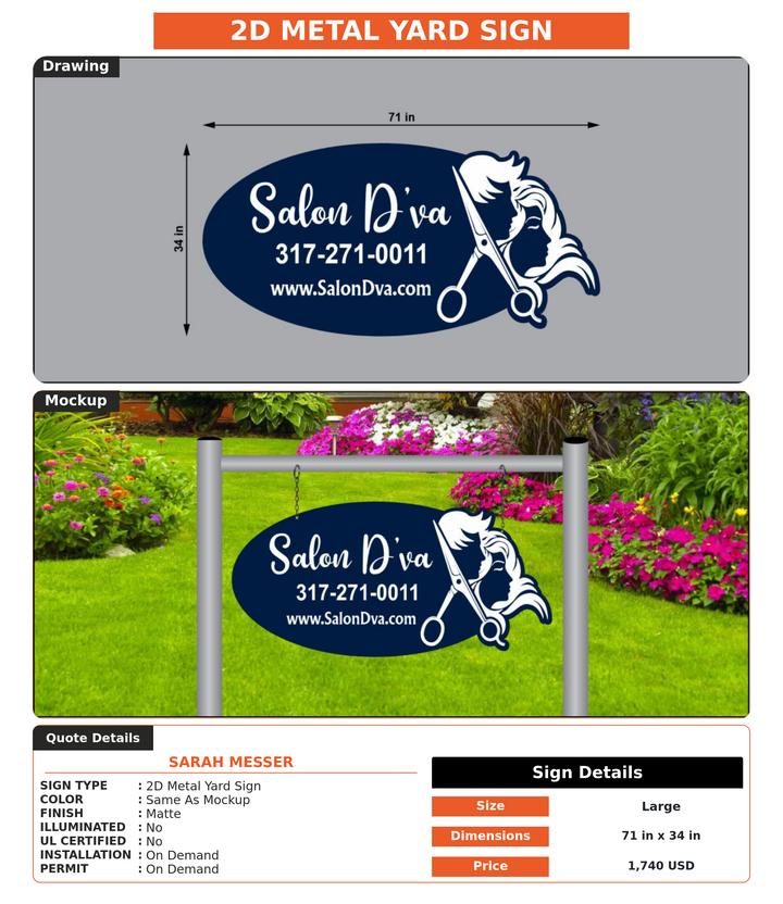 CUSTOM MOCKUP SIGN FOR Sarah Messer