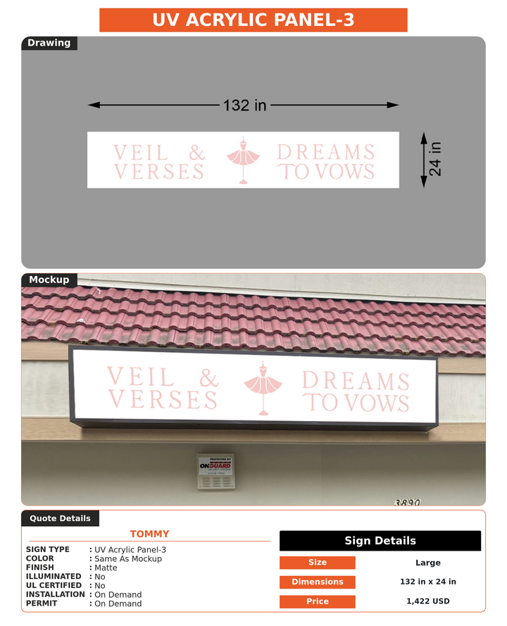 CUSTOM MOCKUP SIGN FOR Tommy