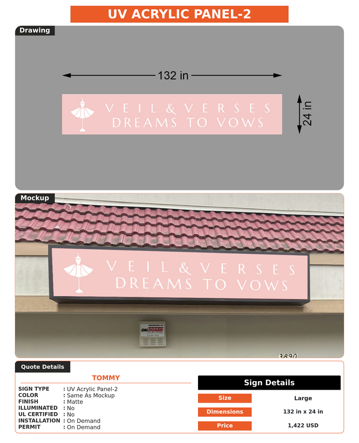 CUSTOM MOCKUP SIGN FOR Tommy