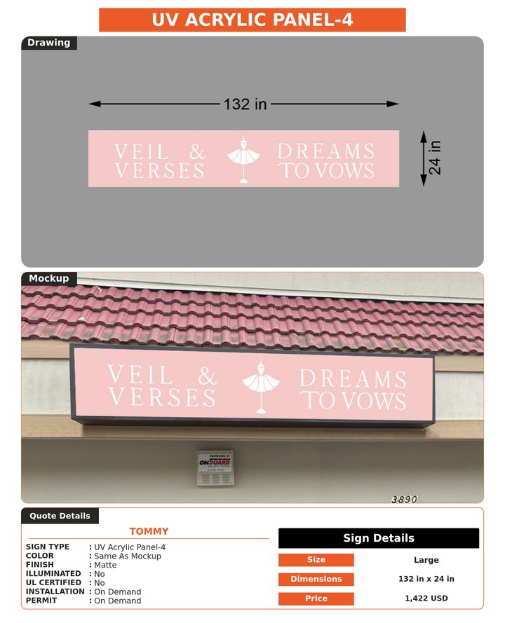 CUSTOM MOCKUP SIGN FOR Tommy