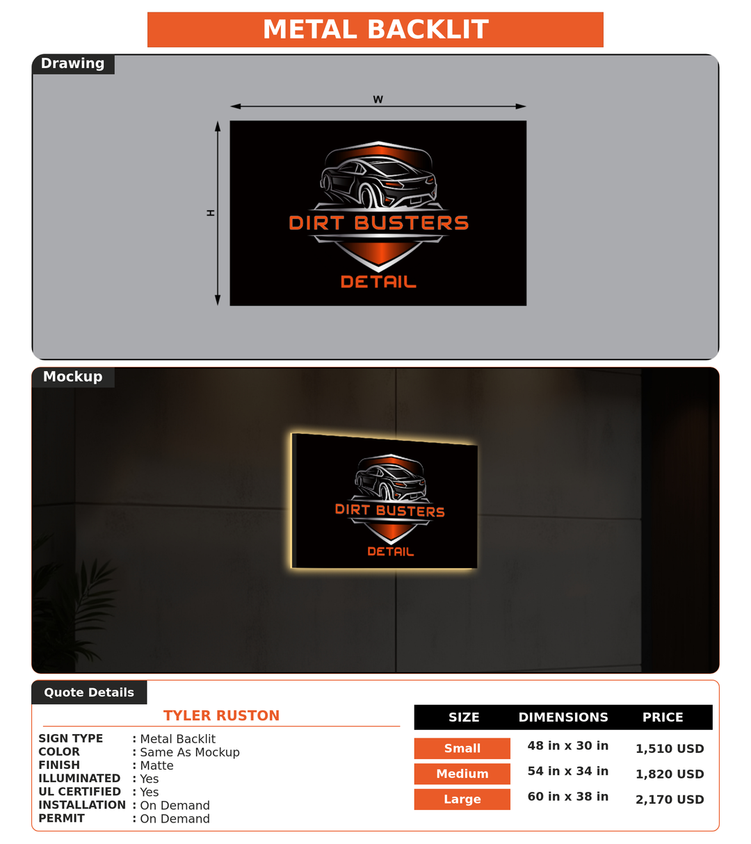 CUSTOM MOCKUP SIGN FOR Tyler Ruston