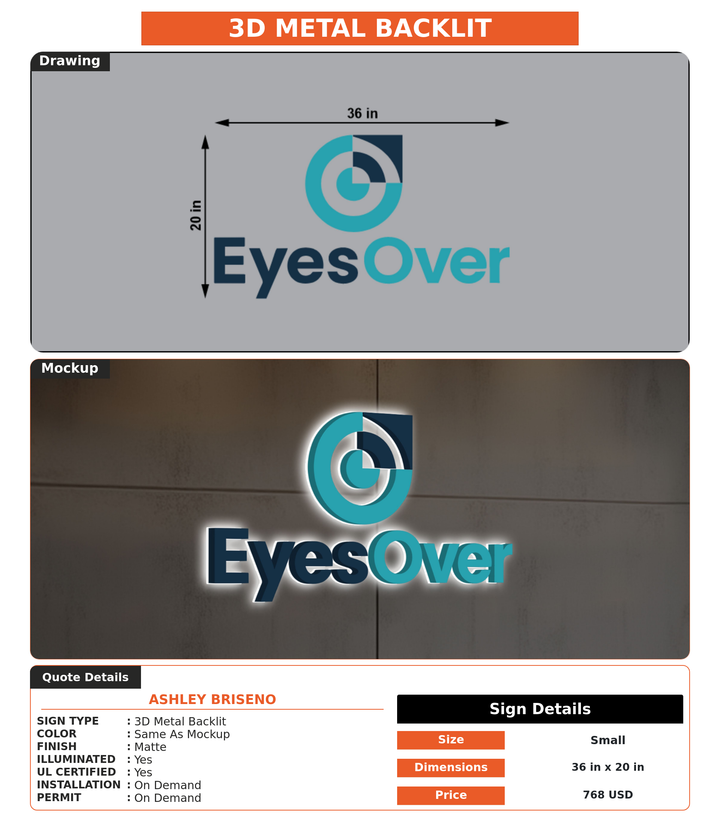 CUSTOM MOCKUP SIGN FOR Ashley Briseno