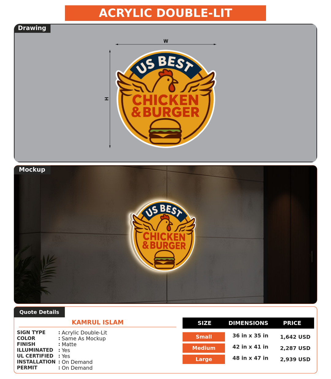 CUSTOM MOCKUP SIGN FOR Kamrul Islam