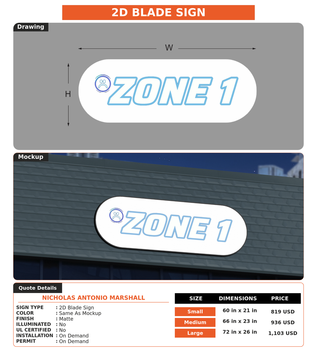 CUSTOM MOCKUP SIGN FOR Nicholas Antonio Marshall