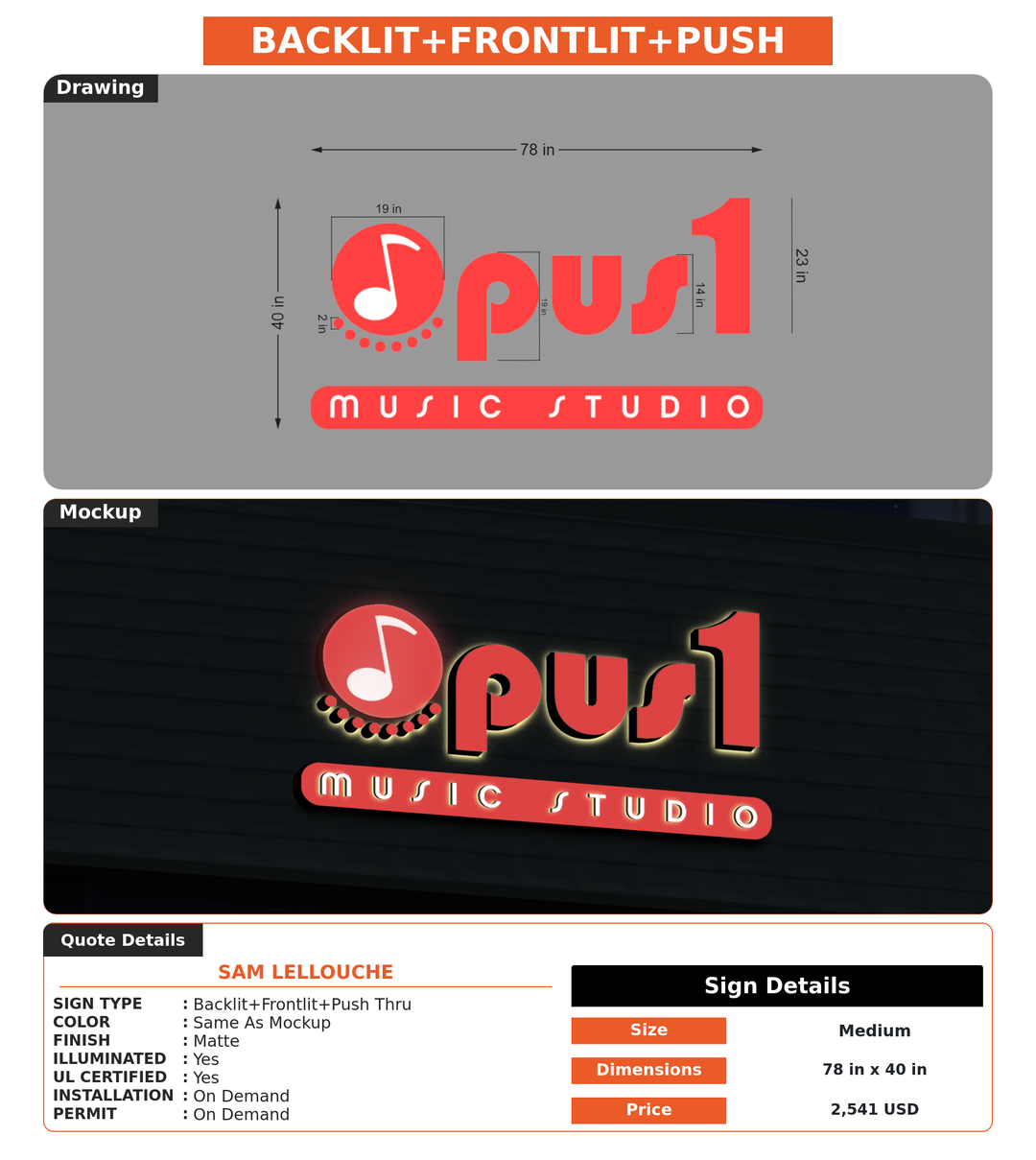 CUSTOM MOCKUP SIGN FOR Sam lellouche