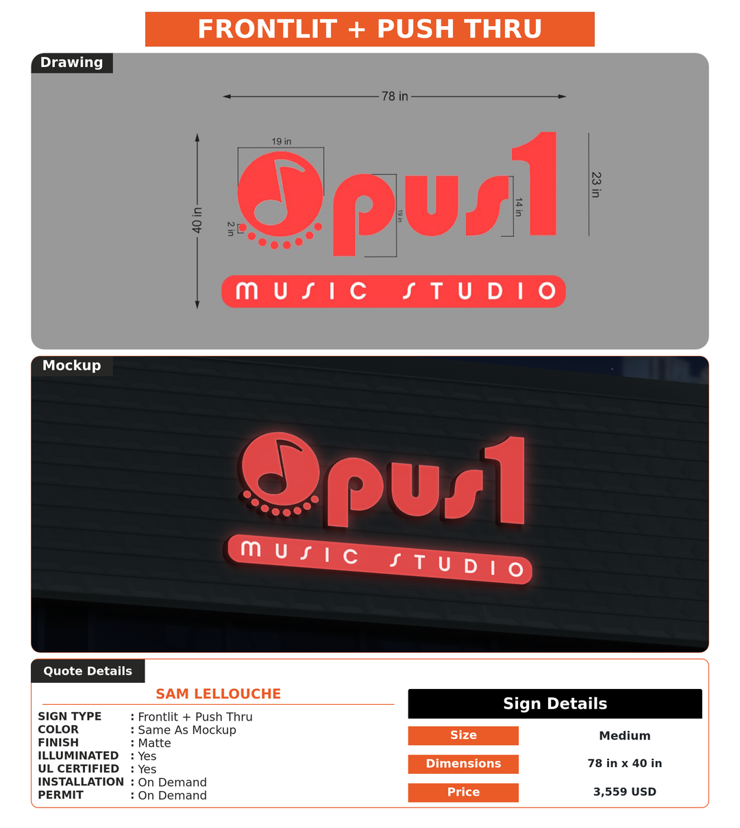 CUSTOM MOCKUP SIGN FOR Sam lellouche