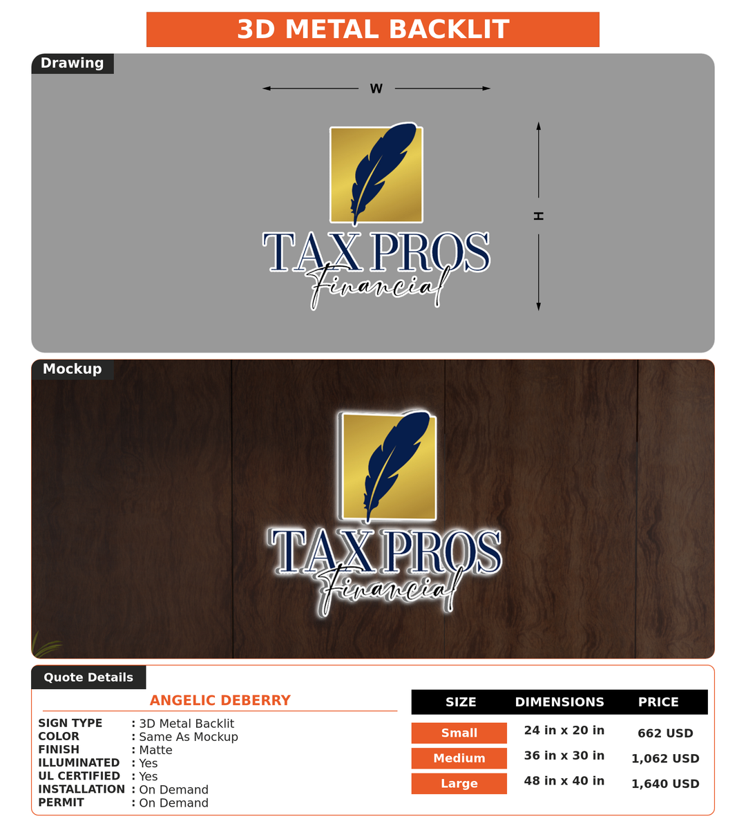 CUSTOM MOCKUP SIGN FOR Angelic Deberry