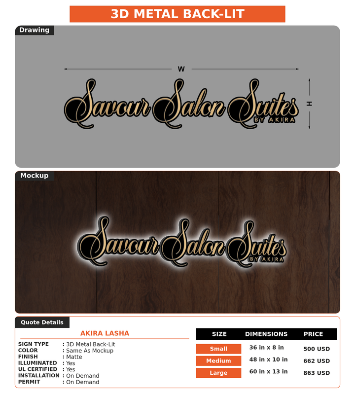 CUSTOM MOCKUP SIGN FOR Akira LaSha