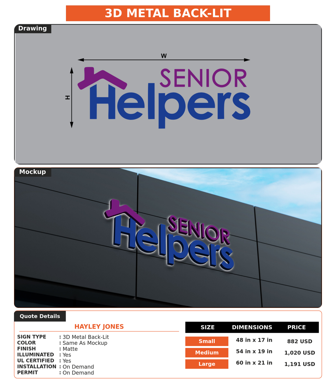CUSTOM MOCKUP SIGN FOR Hayley Jones