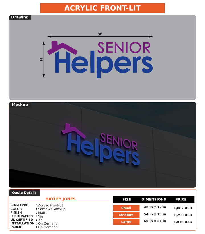 CUSTOM MOCKUP SIGN FOR Hayley Jones