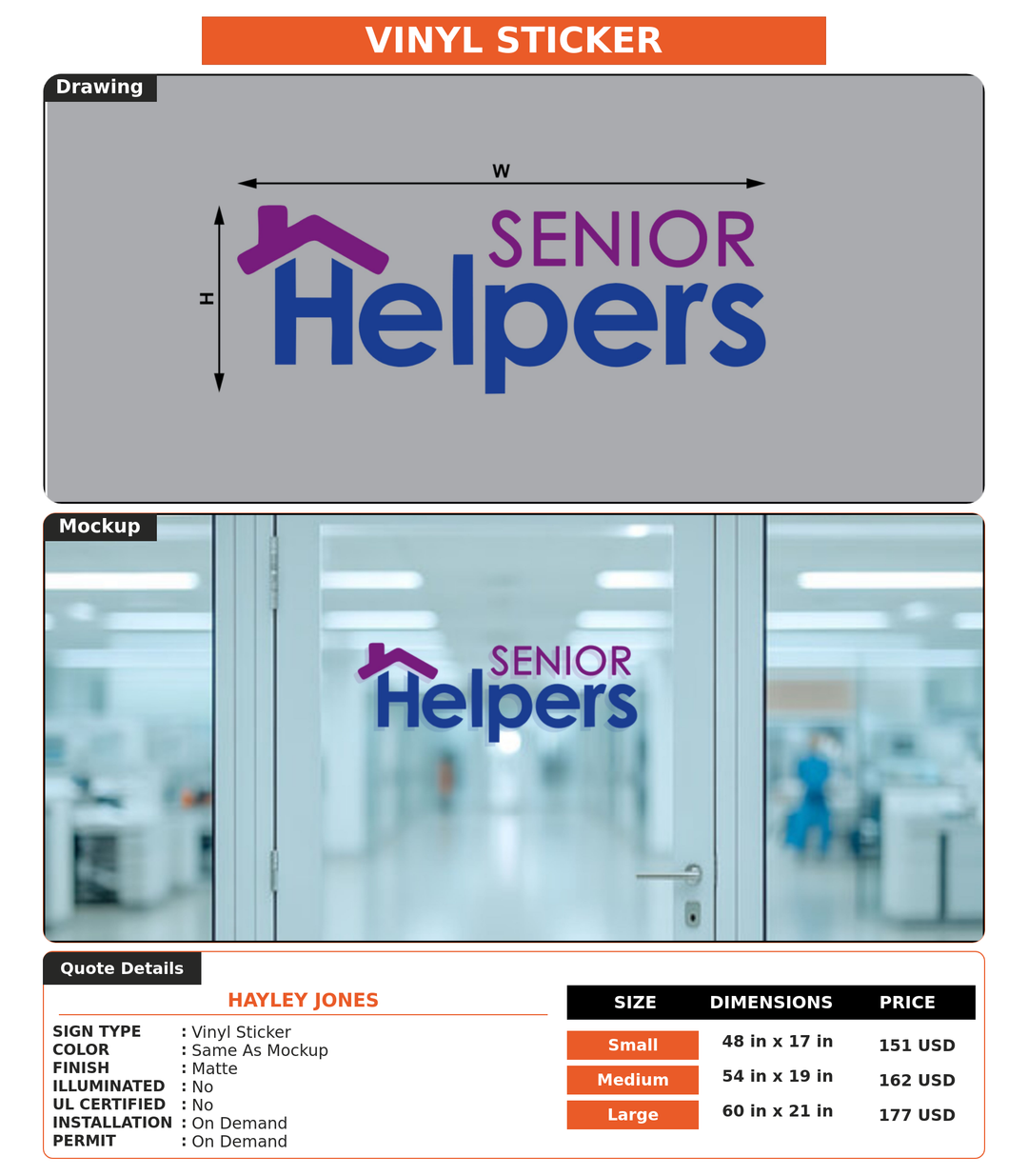CUSTOM MOCKUP SIGN FOR Hayley Jones