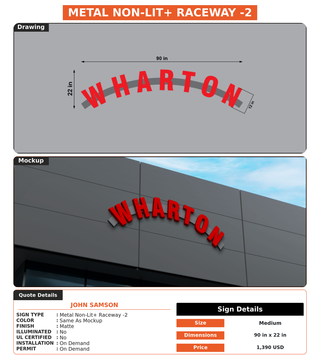 CUSTOM MOCKUP SIGN FOR John Samson