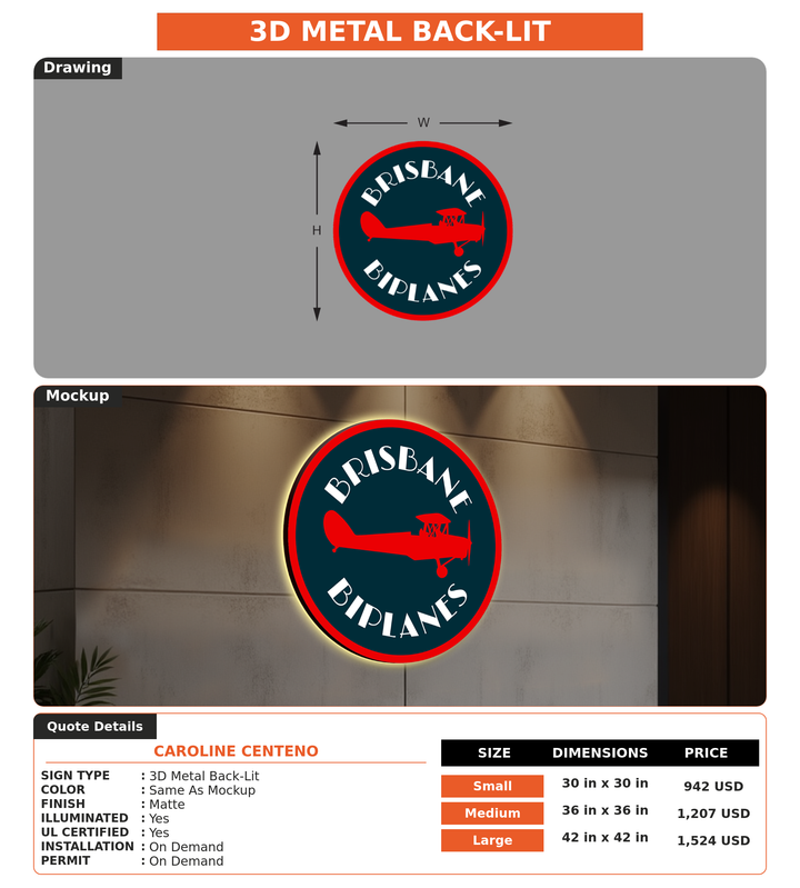 CUSTOM MOCKUP SIGN FOR Caroline Centeno