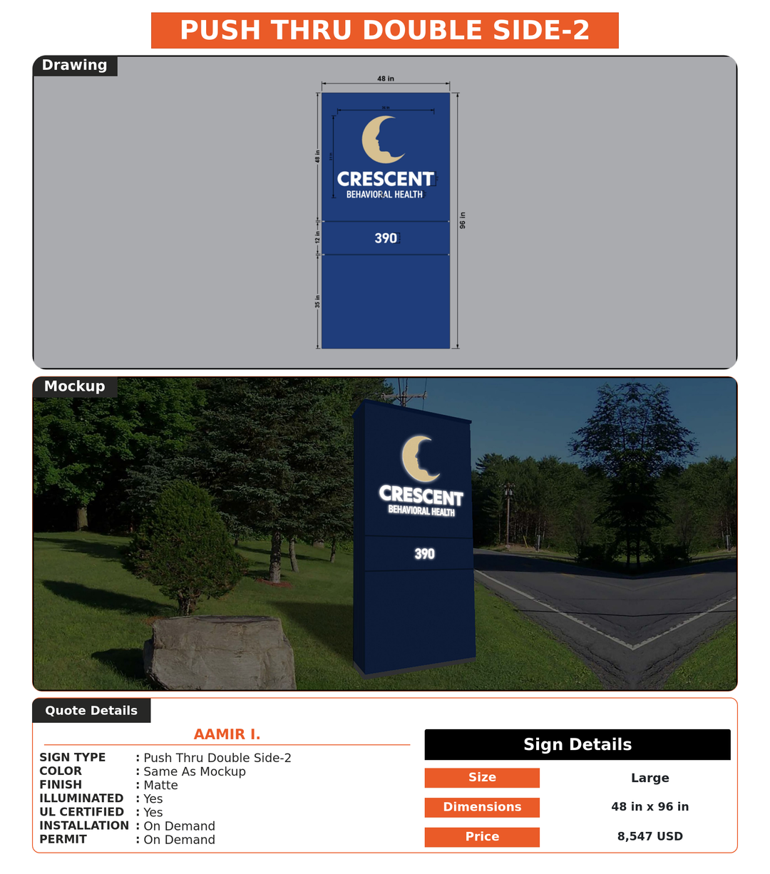 CUSTOM MOCKUP SIGN FOR Aamir I.