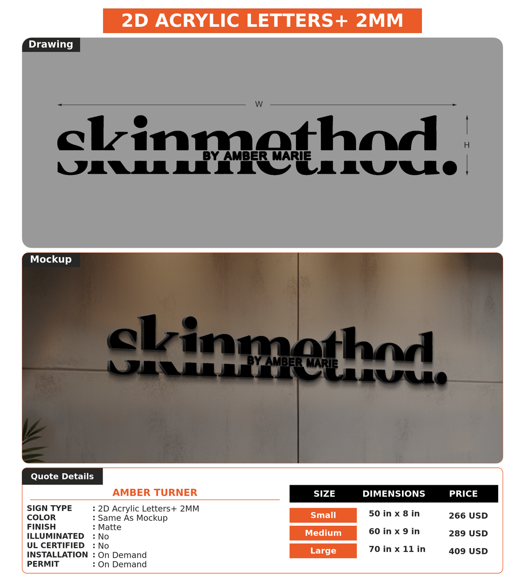 CUSTOM MOCKUP SIGN FOR Amber Turner