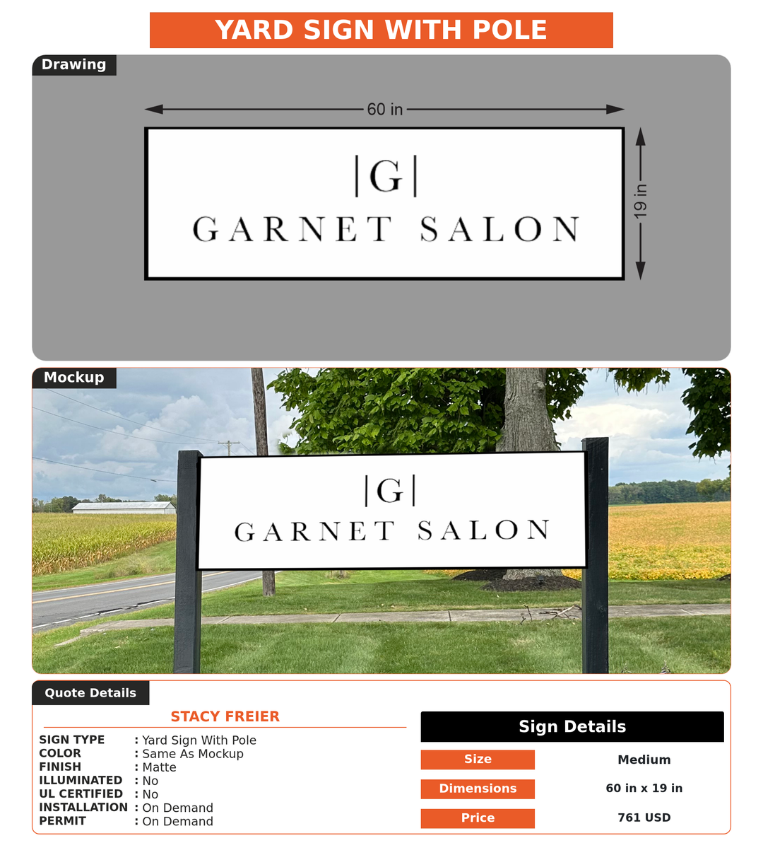 CUSTOM MOCKUP SIGN FOR Stacy Freier