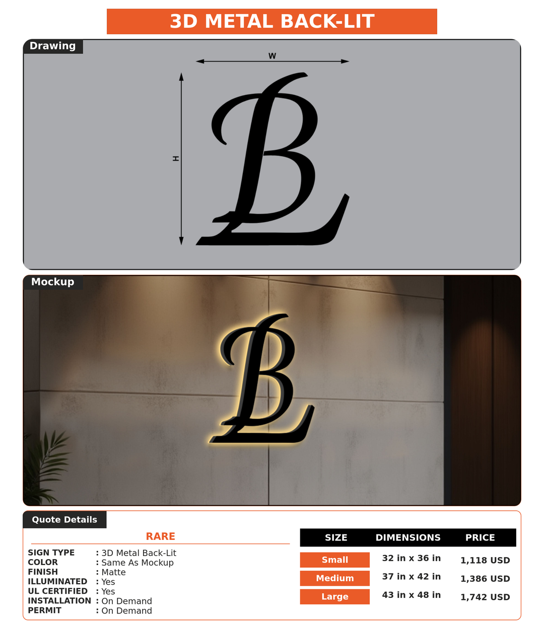 CUSTOM MOCKUP SIGN FOR Rare