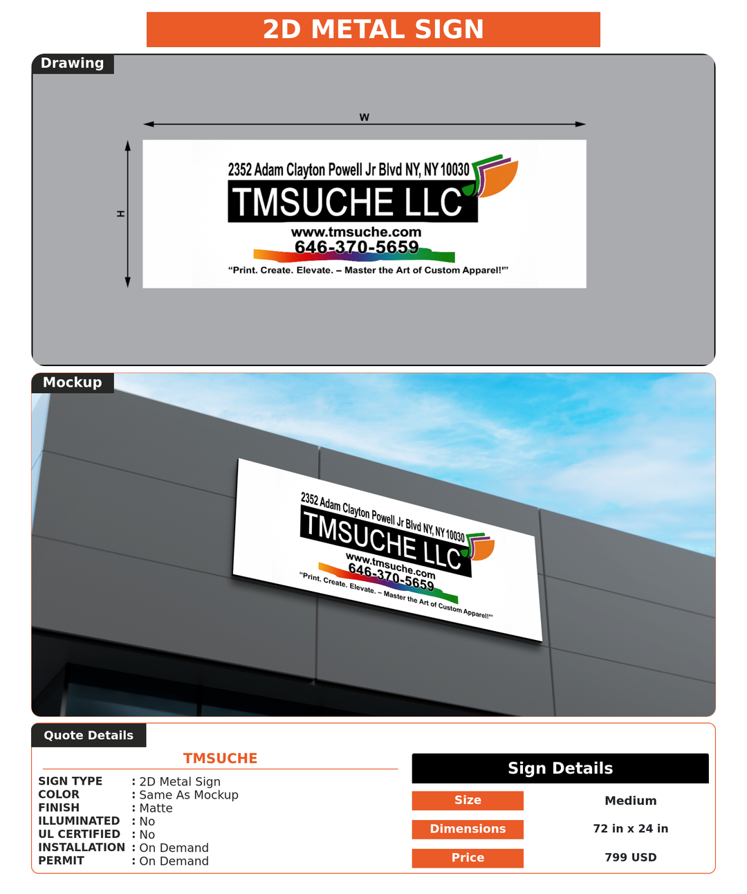 CUSTOM MOCKUP SIGN FOR TMSUCHE