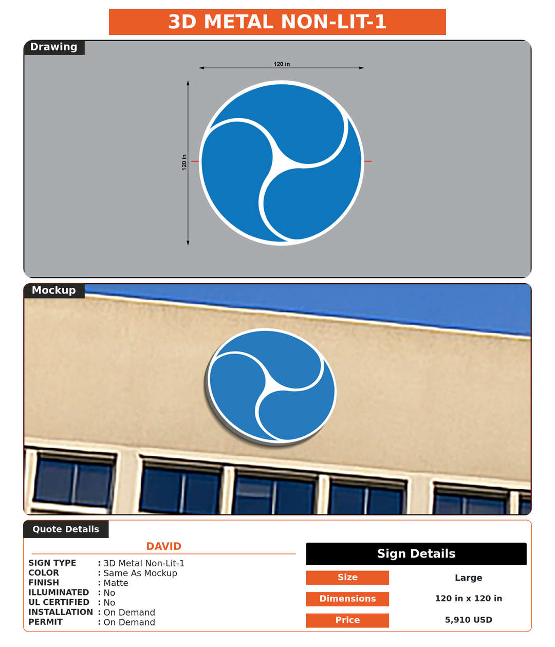 CUSTOM MOCKUP SIGN FOR david