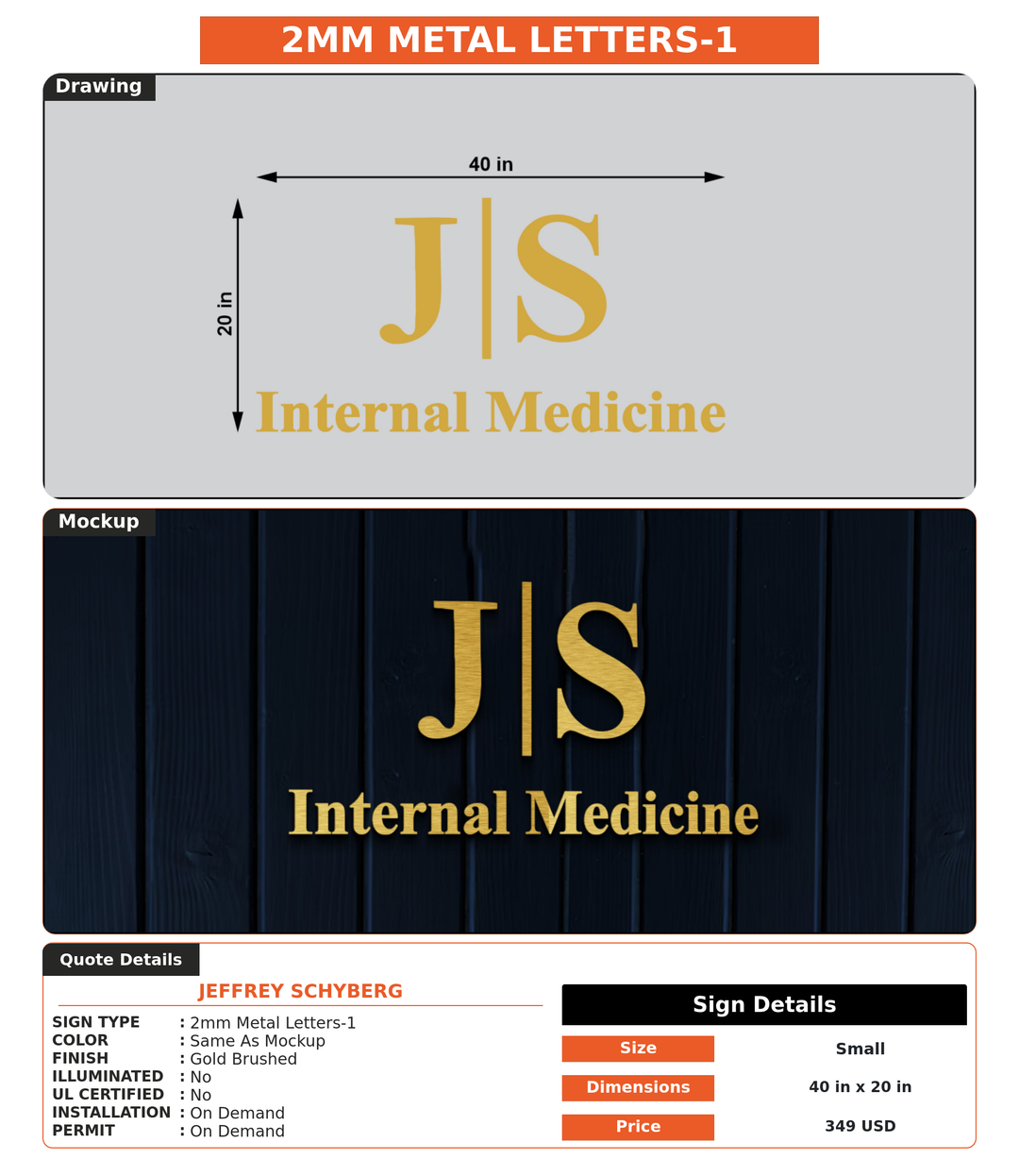 CUSTOM MOCKUP SIGN FOR Jeffrey Schyberg