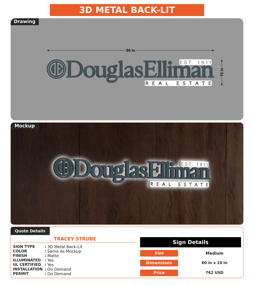 CUSTOM MOCKUP SIGN FOR tracey strube