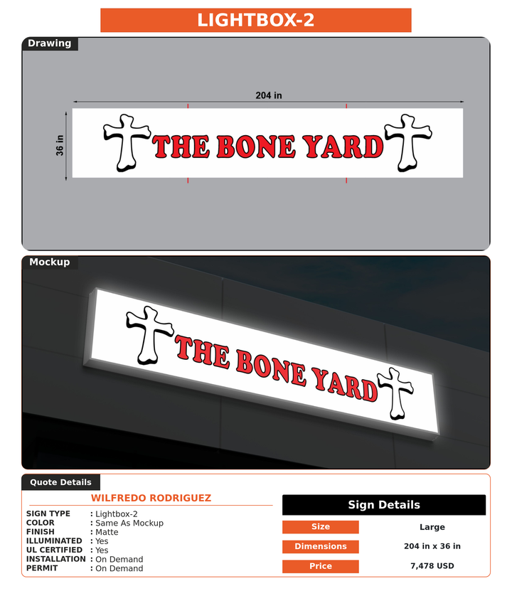 CUSTOM MOCKUP SIGN FOR Wilfredo Rodriguez