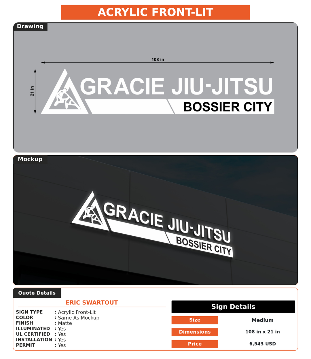 CUSTOM MOCKUP SIGN FOR Eric Swartout