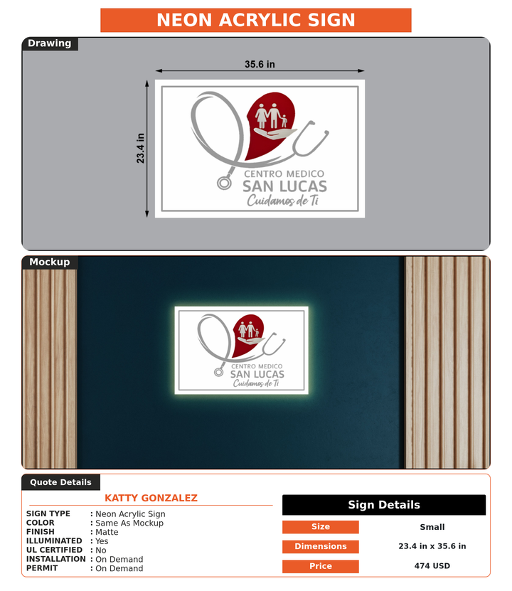 CUSTOM MOCKUP SIGN FOR Katty  Gonzalez