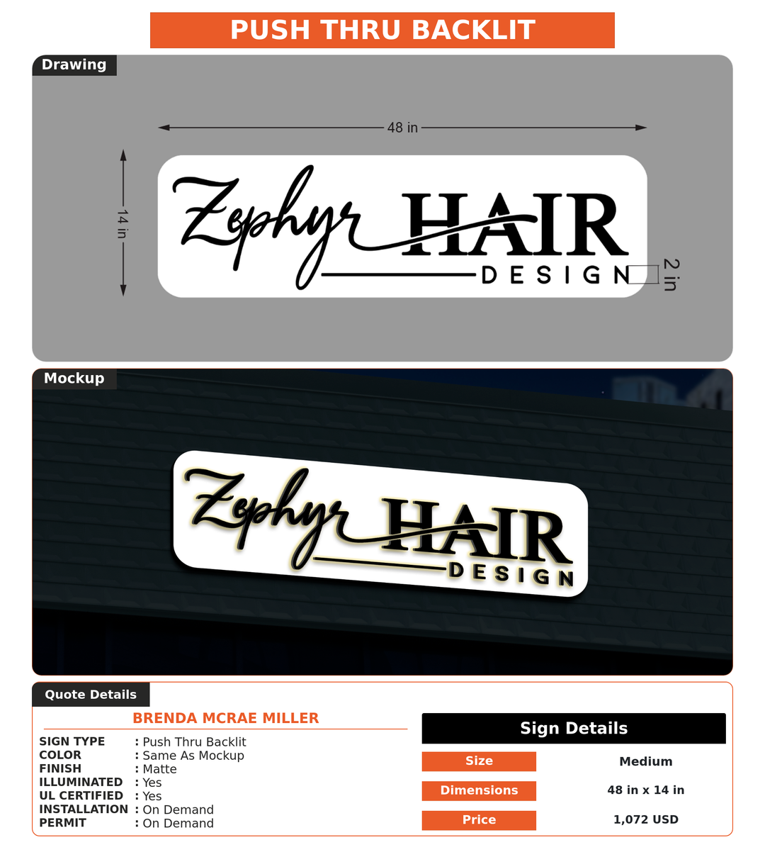 CUSTOM MOCKUP SIGN FOR Brenda McRae Miller