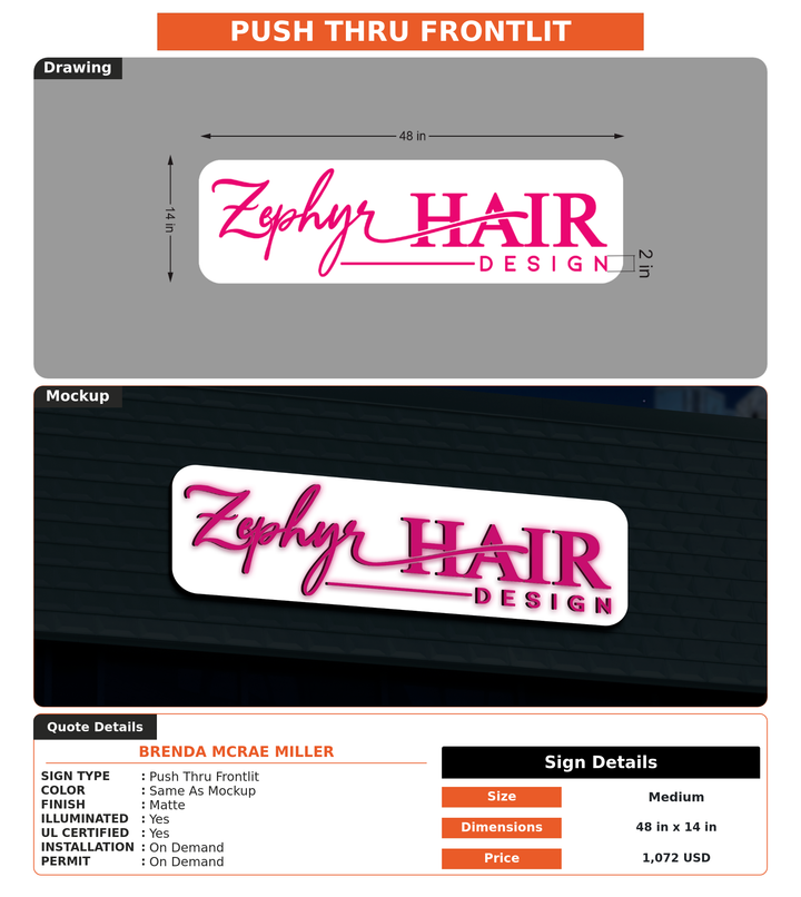 CUSTOM MOCKUP SIGN FOR Brenda McRae Miller