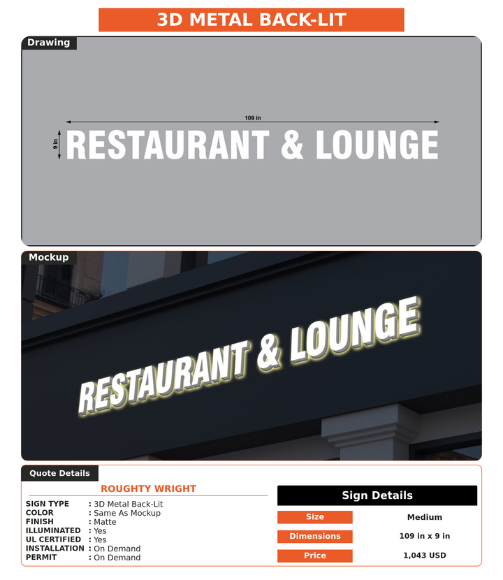 CUSTOM MOCKUP SIGN FOR roughty wright